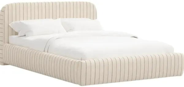 Luma Platform Bed, Pinstripe