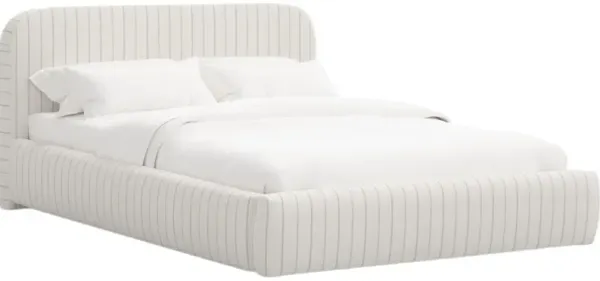 Luma Platform Bed, Pinstripe