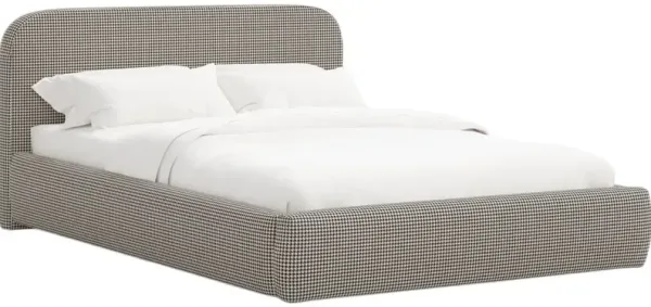 Luma Platform Bed, Chunky Houndstooth