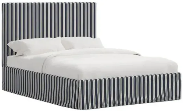 Juliet Slipcover Bed - Harrison Stripe - Blue