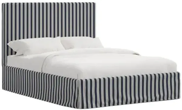 Juliet Slipcover Bed - Harrison Stripe - Blue