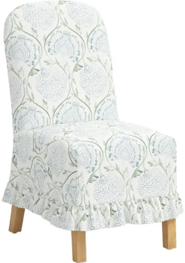 Maggie Ruffle Slipcover Dining Side Chair, Ranjit Floral
