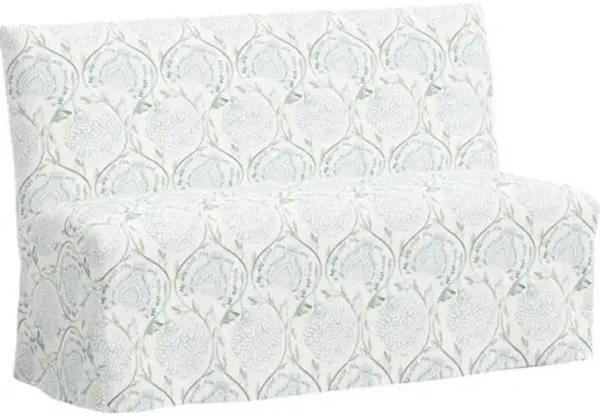 Edith Slipcover Dining Banquette - Ranjit Floral - Green