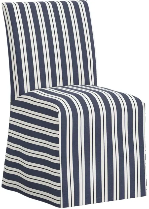 Edith Slipcover Dining Side Chair, Harrison Stripe