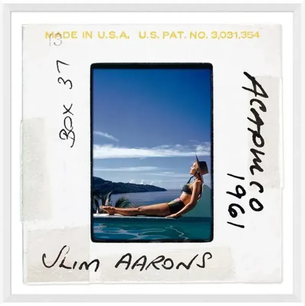 "Between Sea and Sky - Slide" - Slim Aarons - January 1 - 1961 Photograph - Blue