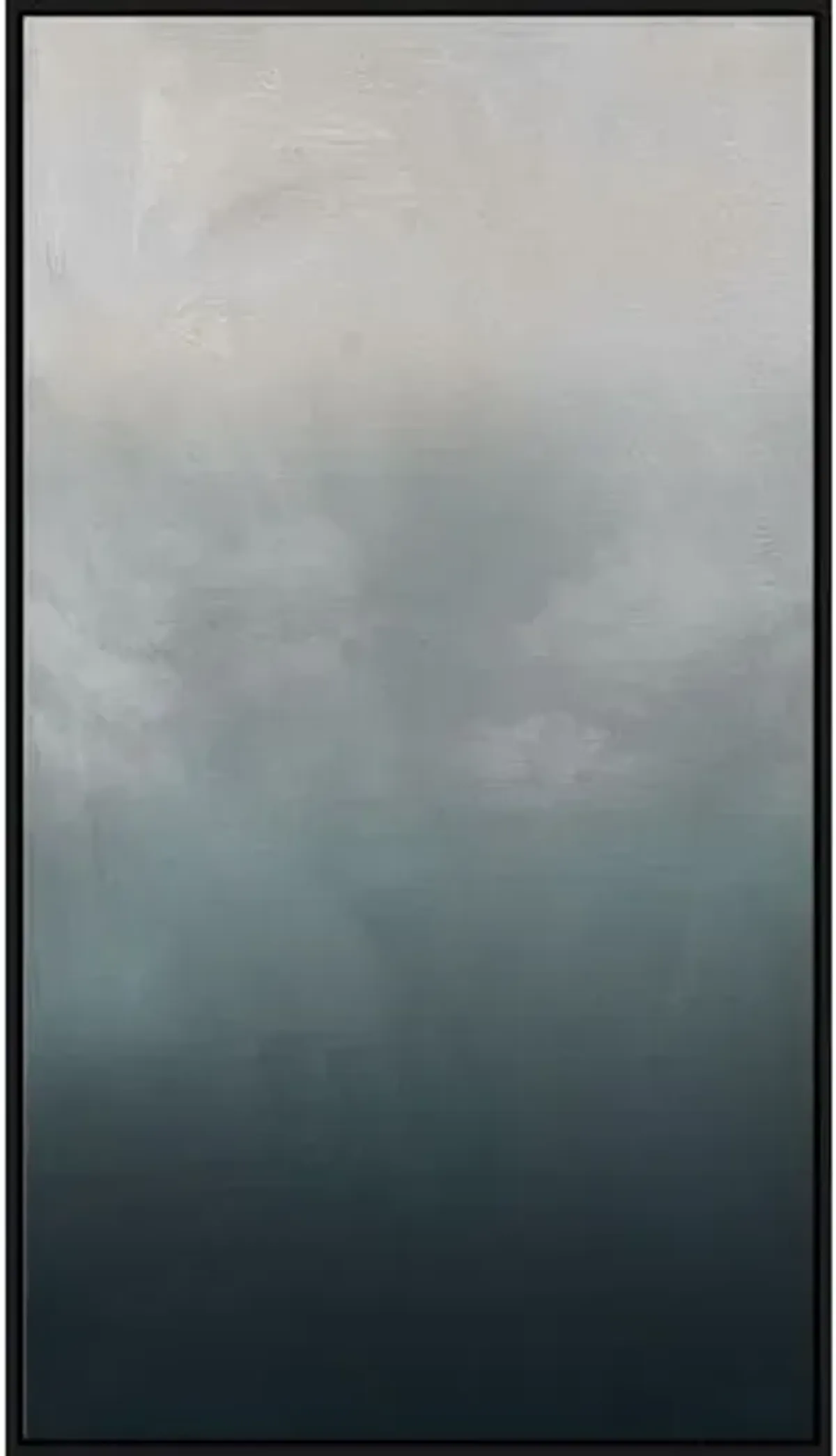 Blue Ombre A Framed Canvas Painting - 34" x 60" - Soicher Marin