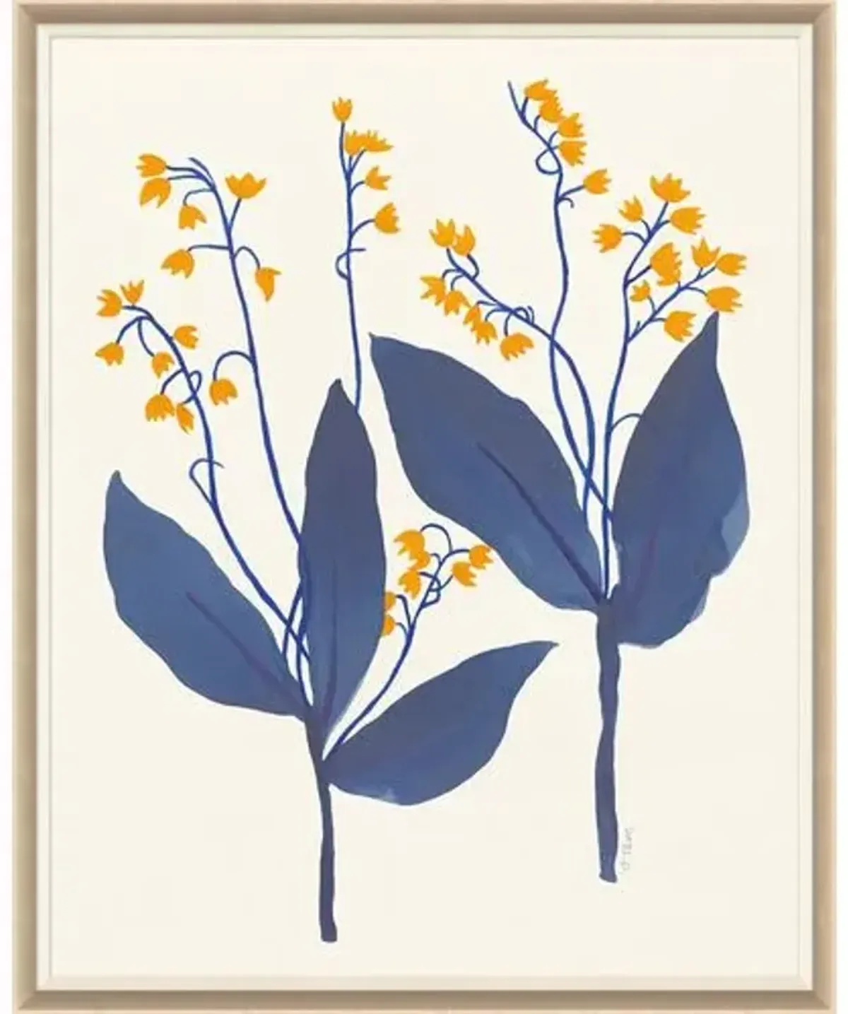 Susan Hable - Crown of Thorns Framed Painting - 34.5" x 28" - Soicher Marin - Blue