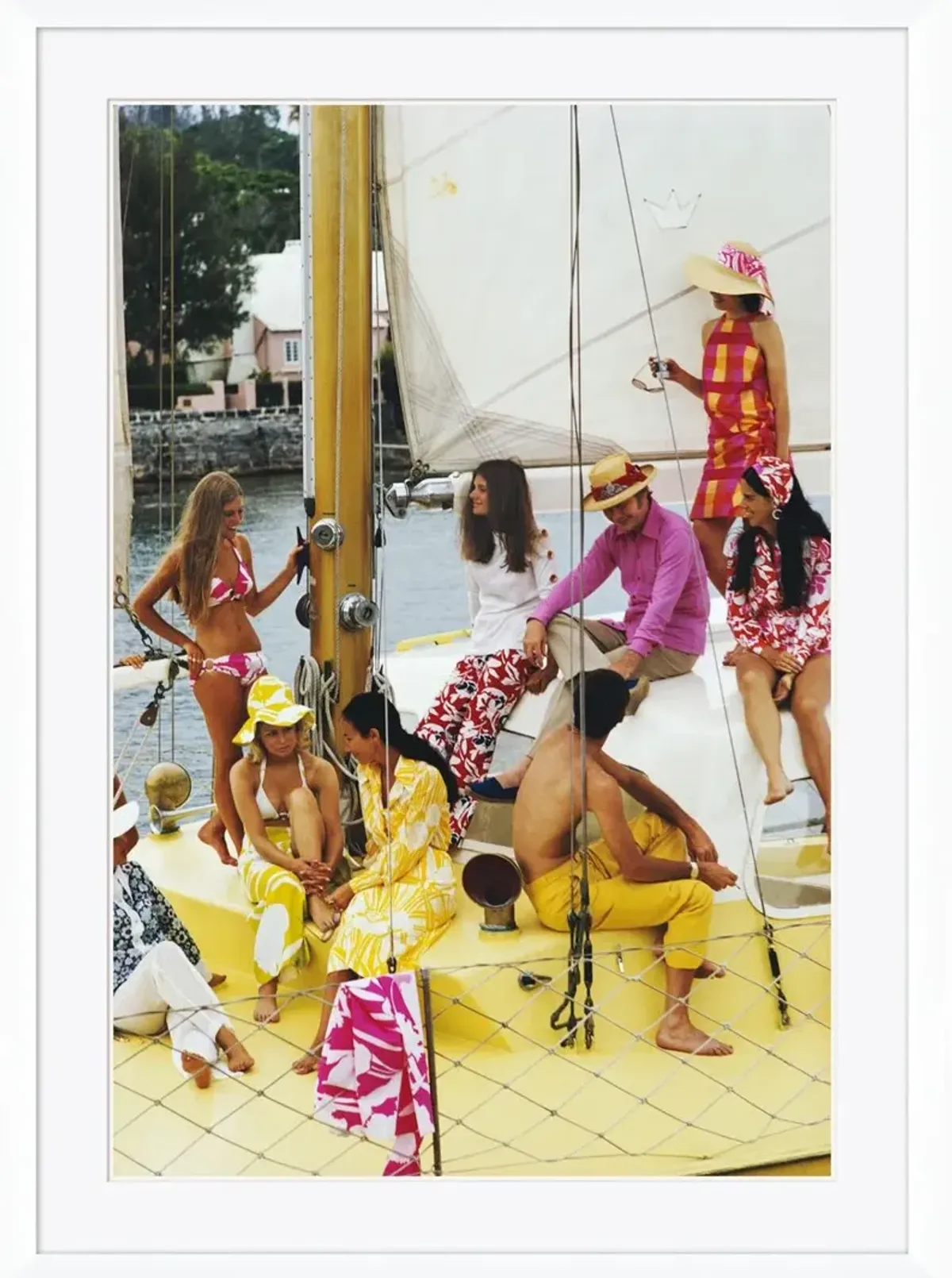 "Colourful Crew," Slim Aarons - June 1 - 1970 Photograph - Yellow