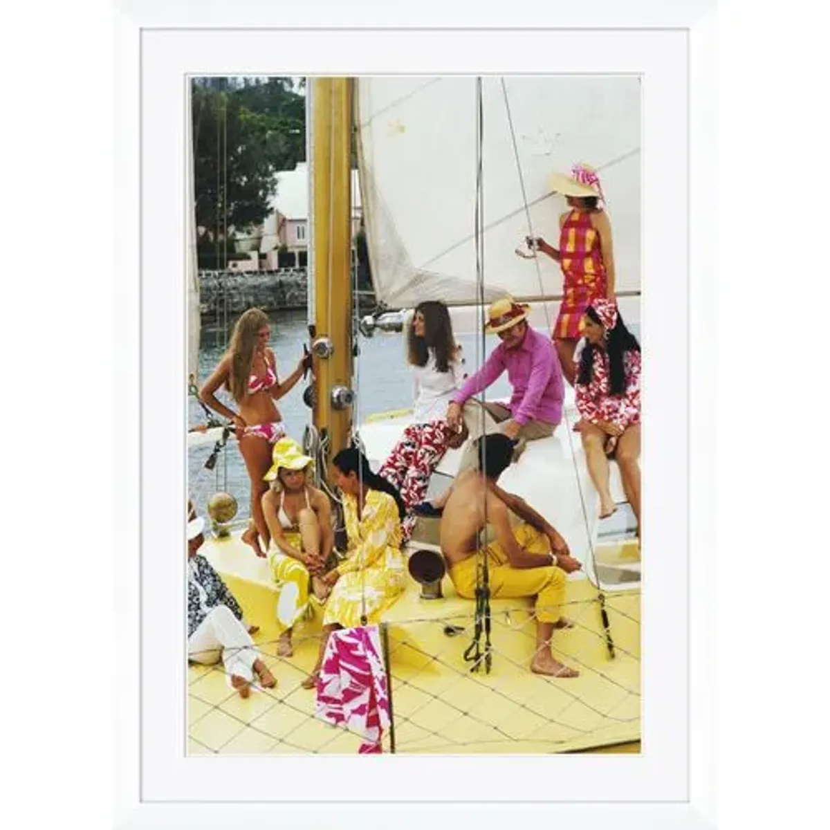 "Colourful Crew," Slim Aarons - June 1 - 1970 Photograph - Yellow