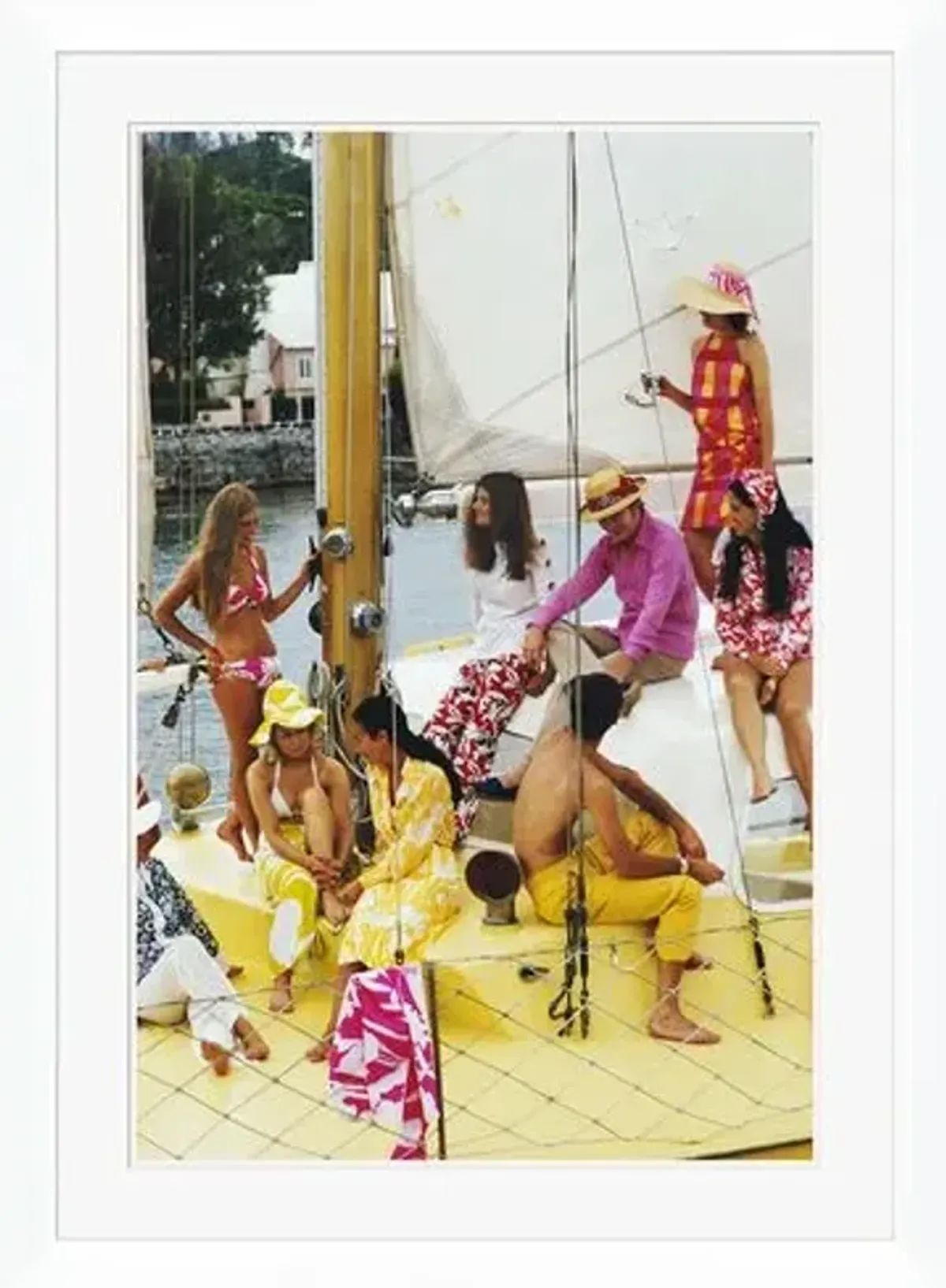 "Colourful Crew," Slim Aarons - June 1 - 1970 Photograph - Yellow