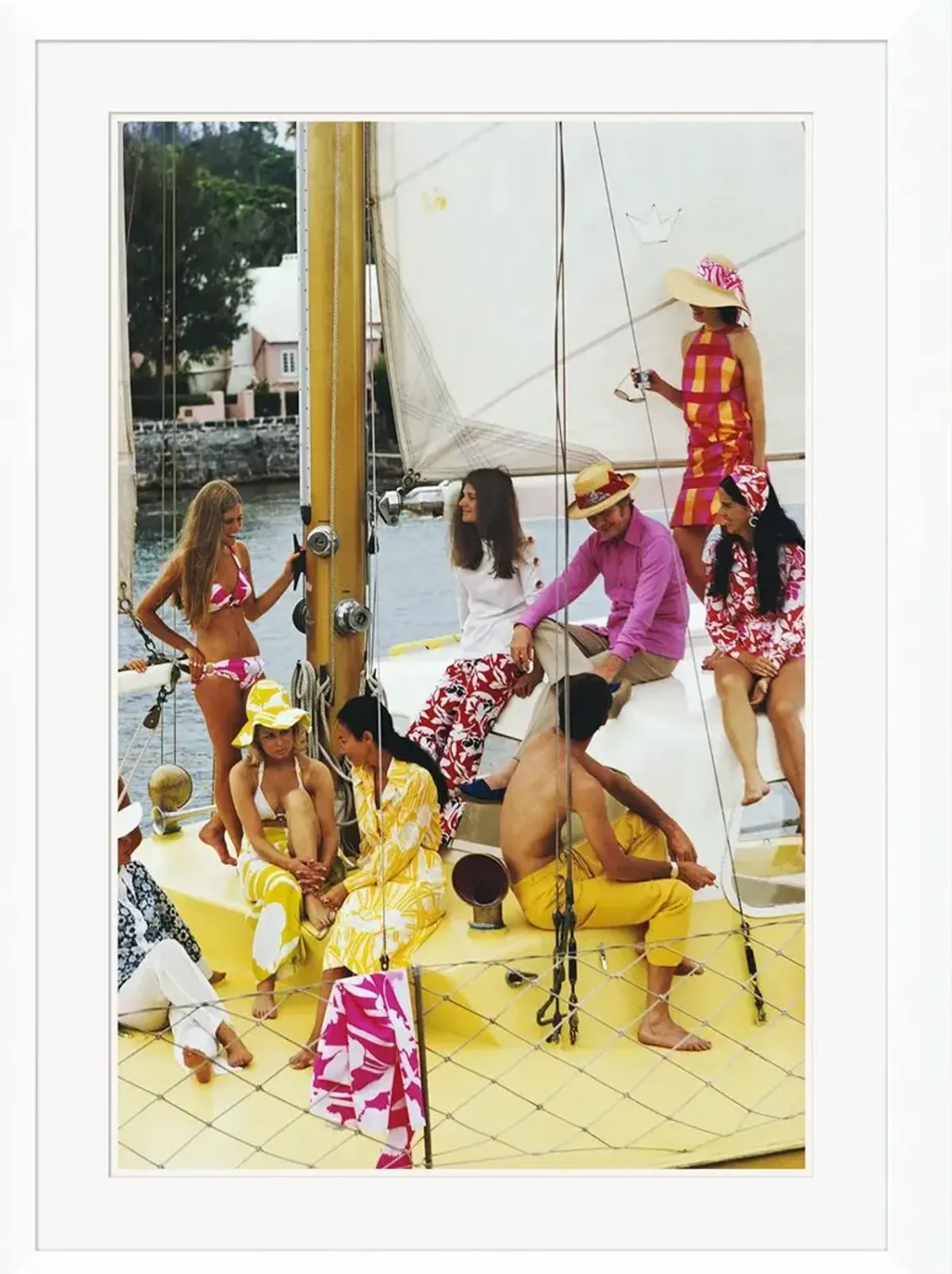 "Colourful Crew," Slim Aarons - June 1 - 1970 Photograph - Yellow