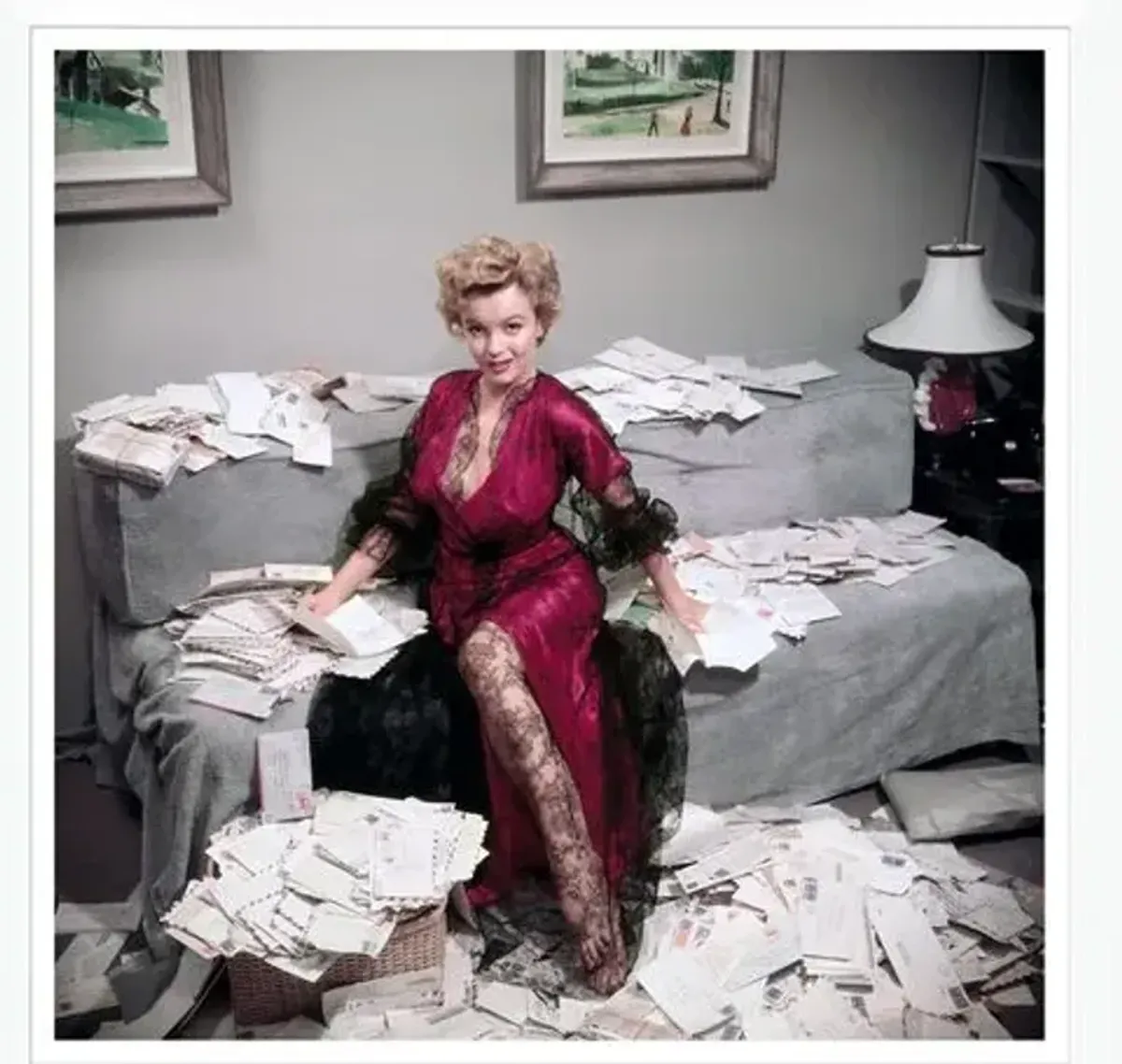 "Fan Mail," Slim Aarons - January 1 - 1952 Photograph - Gray