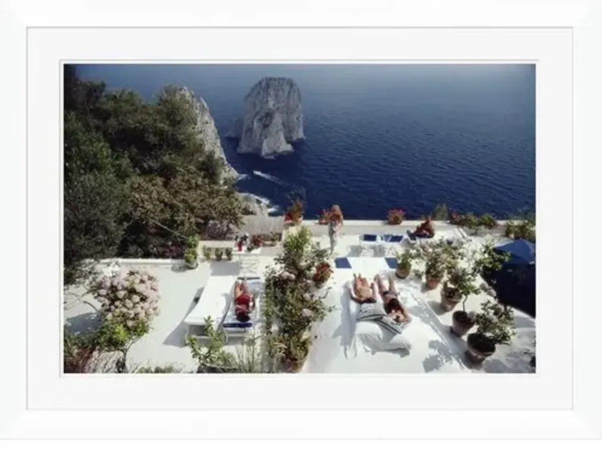 "Il Canille," Slim Aarons - August 1 - 1980 Photograph - Blue