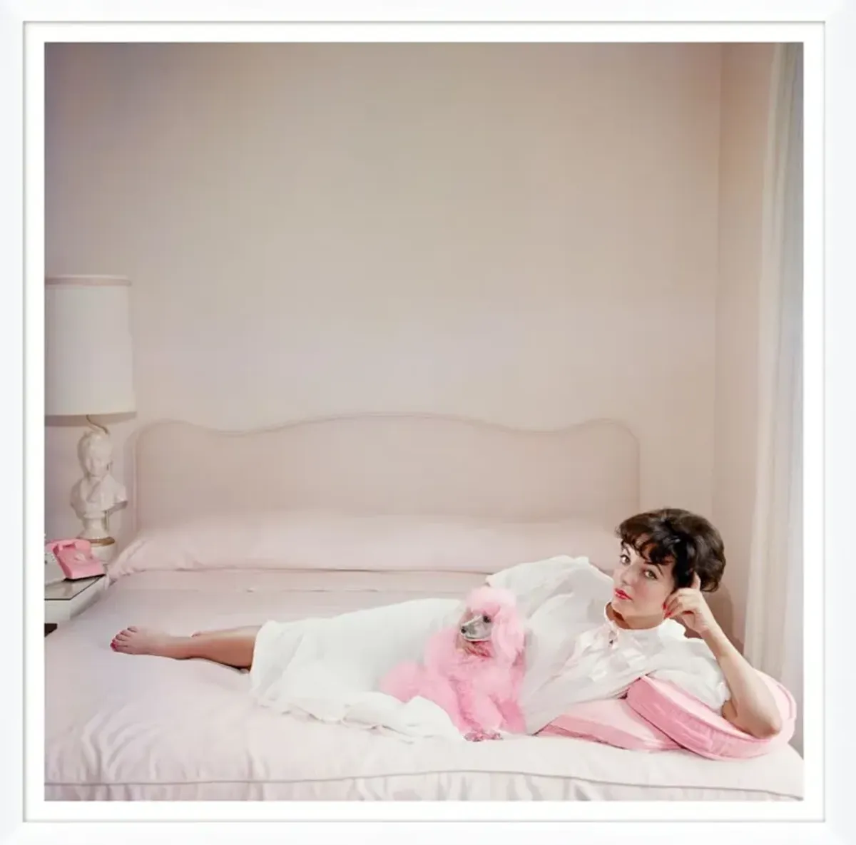 "Joan Collins Relaxes," Slim Aarons - January 1 - 1960 Photograph - Pink