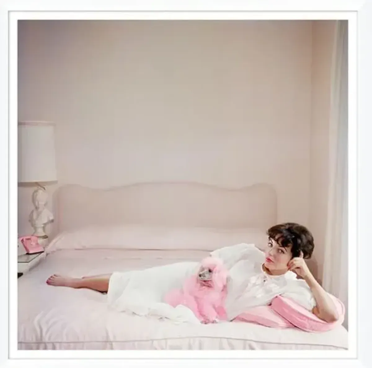 "Joan Collins Relaxes," Slim Aarons - January 1 - 1960 Photograph - Pink
