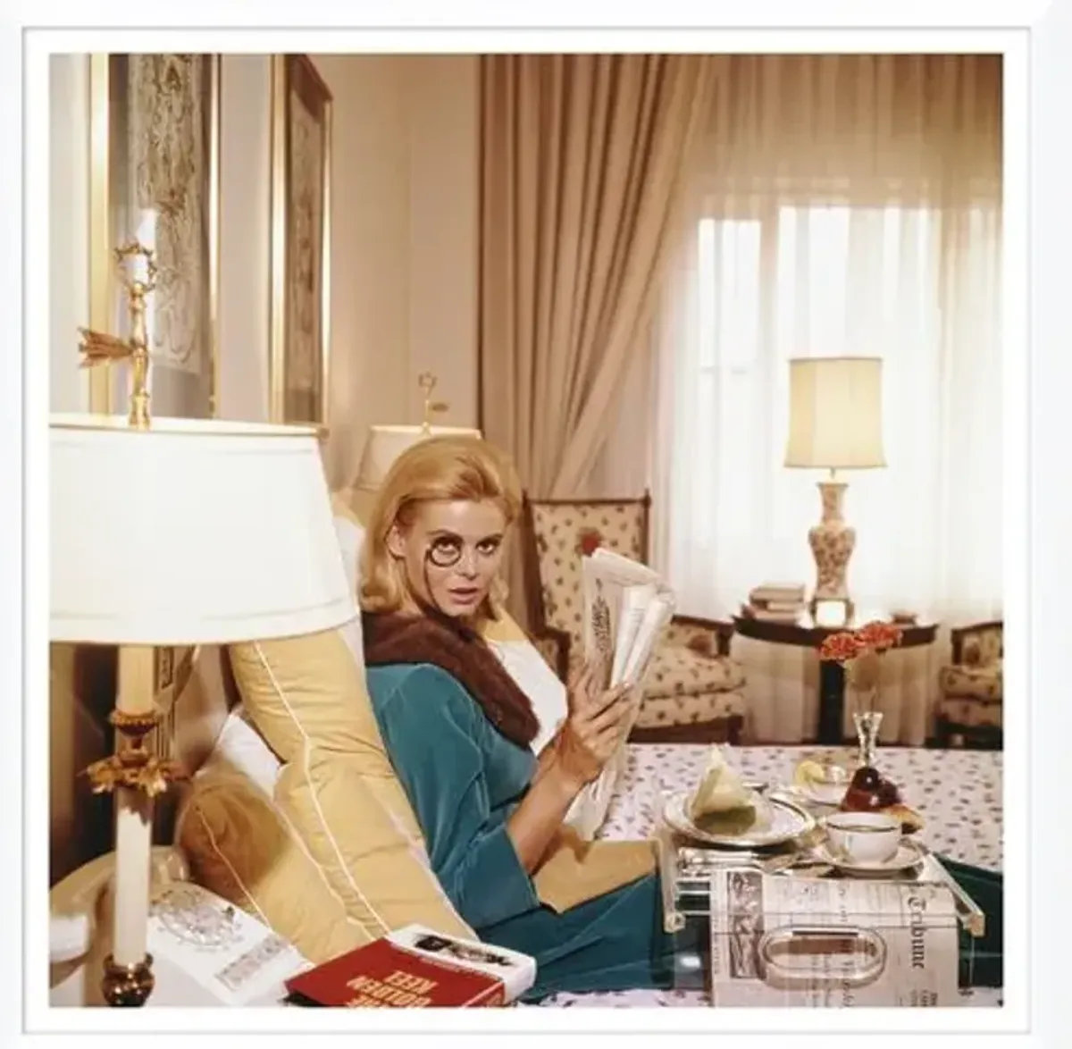 "Monocled Miss," Slim Aarons - January 1 - 1964 Photograph - Orange