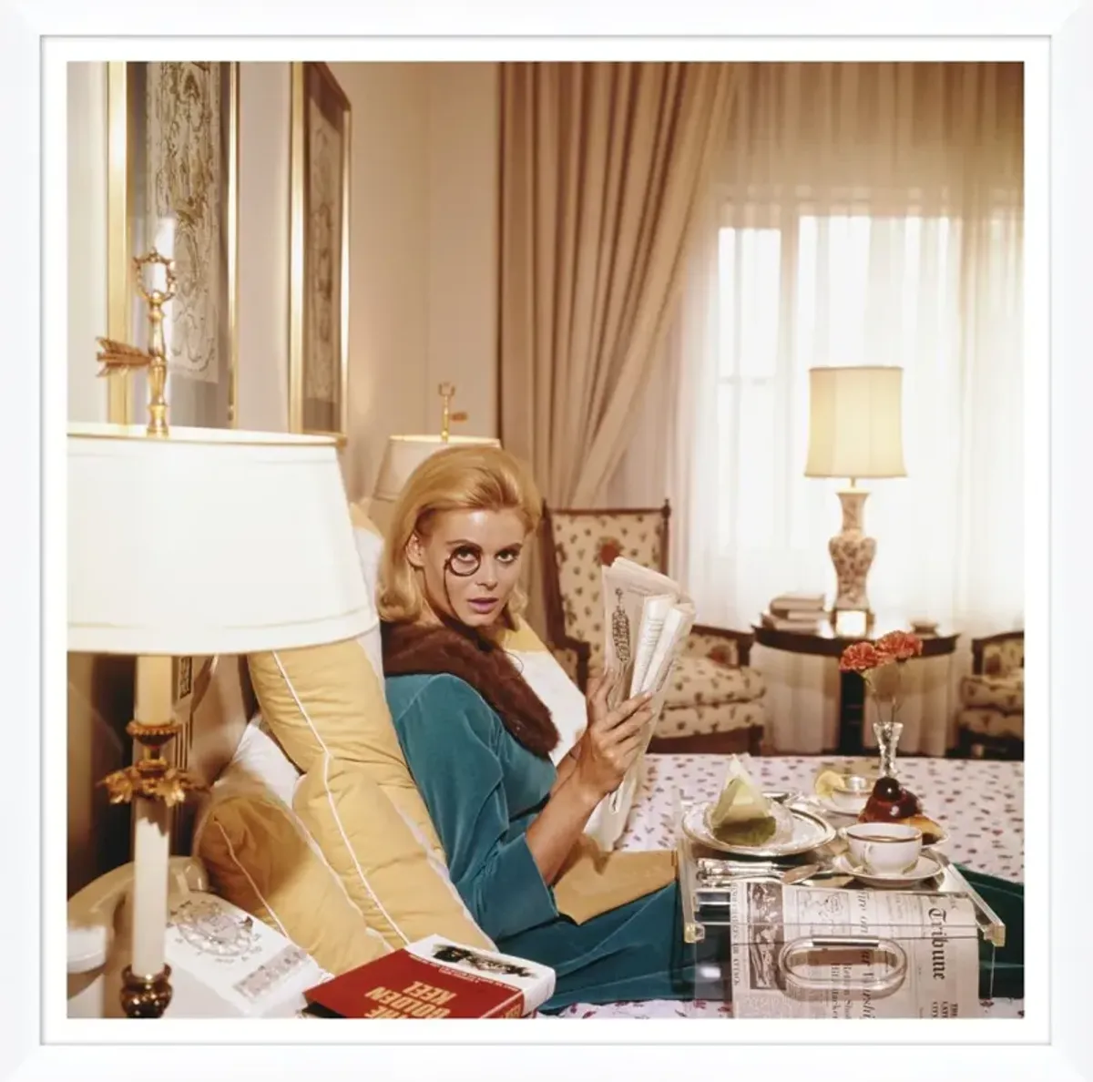 "Monocled Miss," Slim Aarons - January 1 - 1964 Photograph - Orange