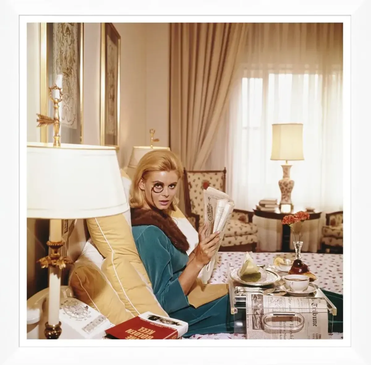 "Monocled Miss," Slim Aarons - January 1 - 1964 Photograph - Orange