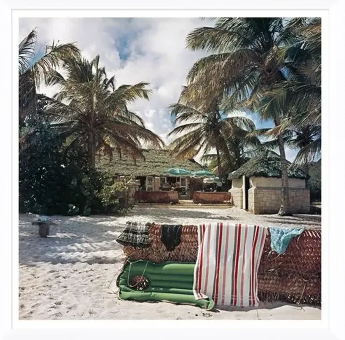 "Antigua Beach Club," Slim Aarons - January 1 - 1960 Photograph - Handcrafted - Green