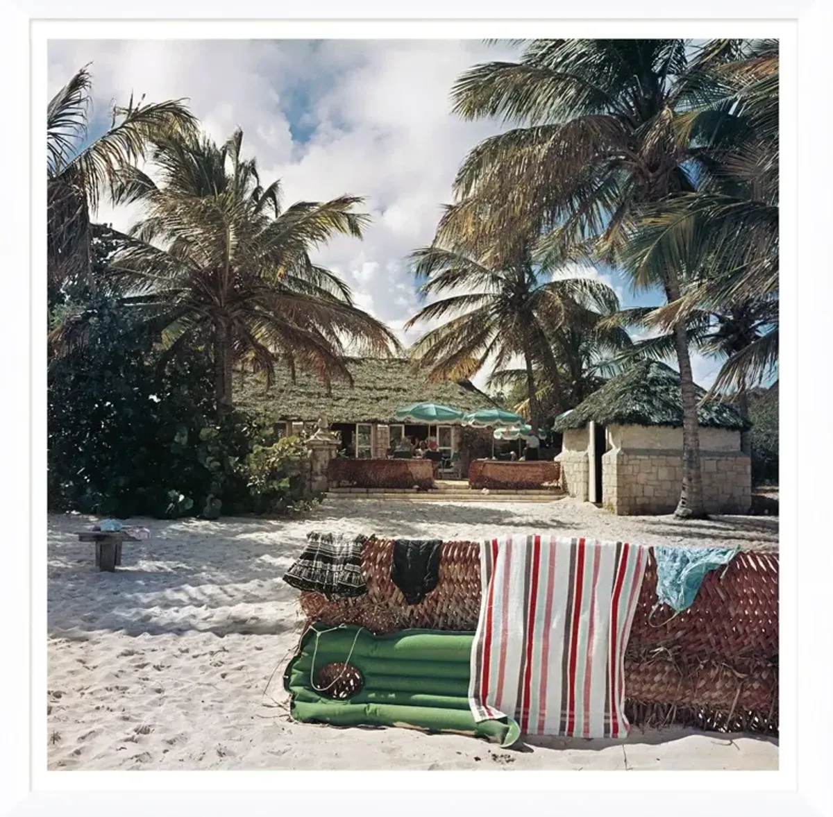 "Antigua Beach Club," Slim Aarons - January 1 - 1960 Photograph - Handcrafted - Green