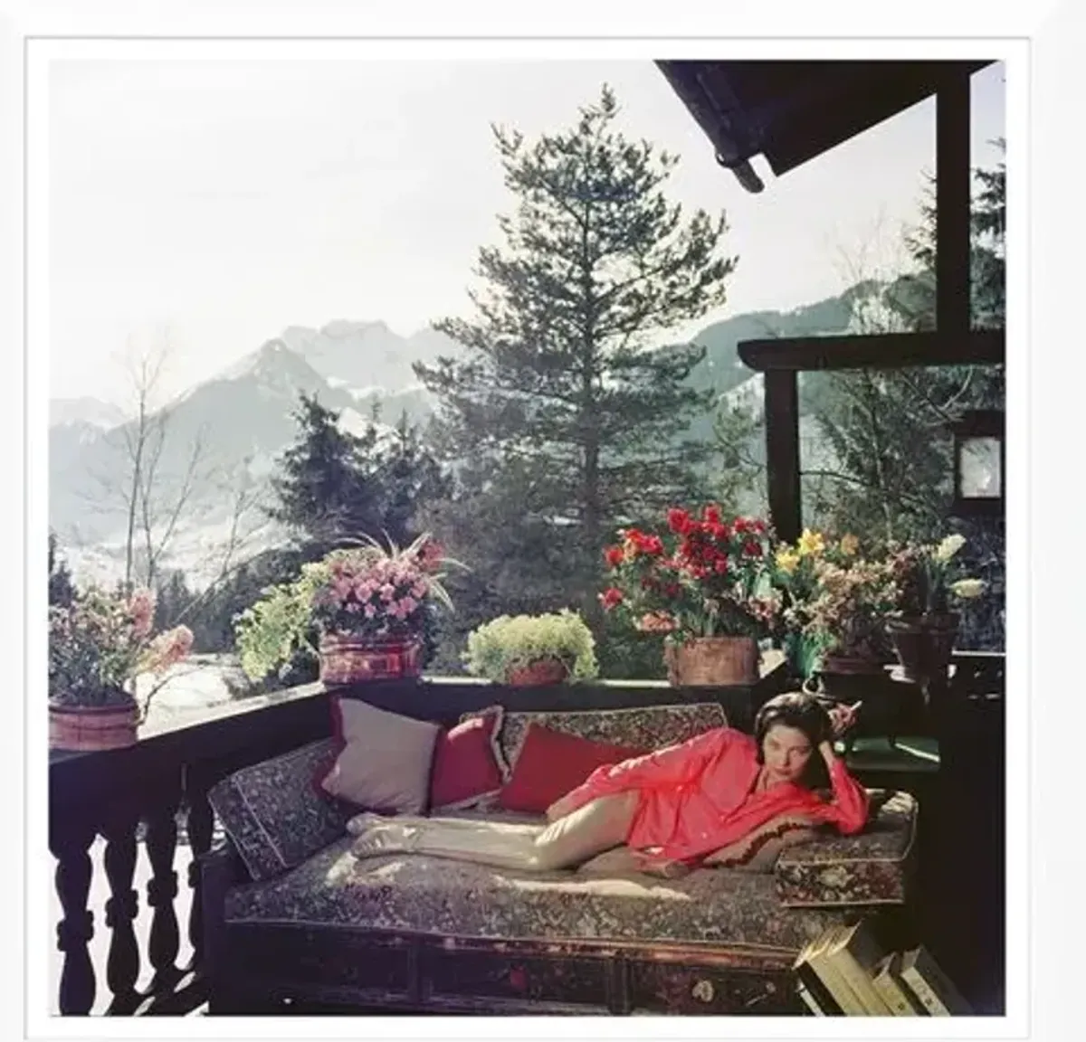 "Apres Ski" - Slim Aarons - 1977 Photograph - Handcrafted - Green