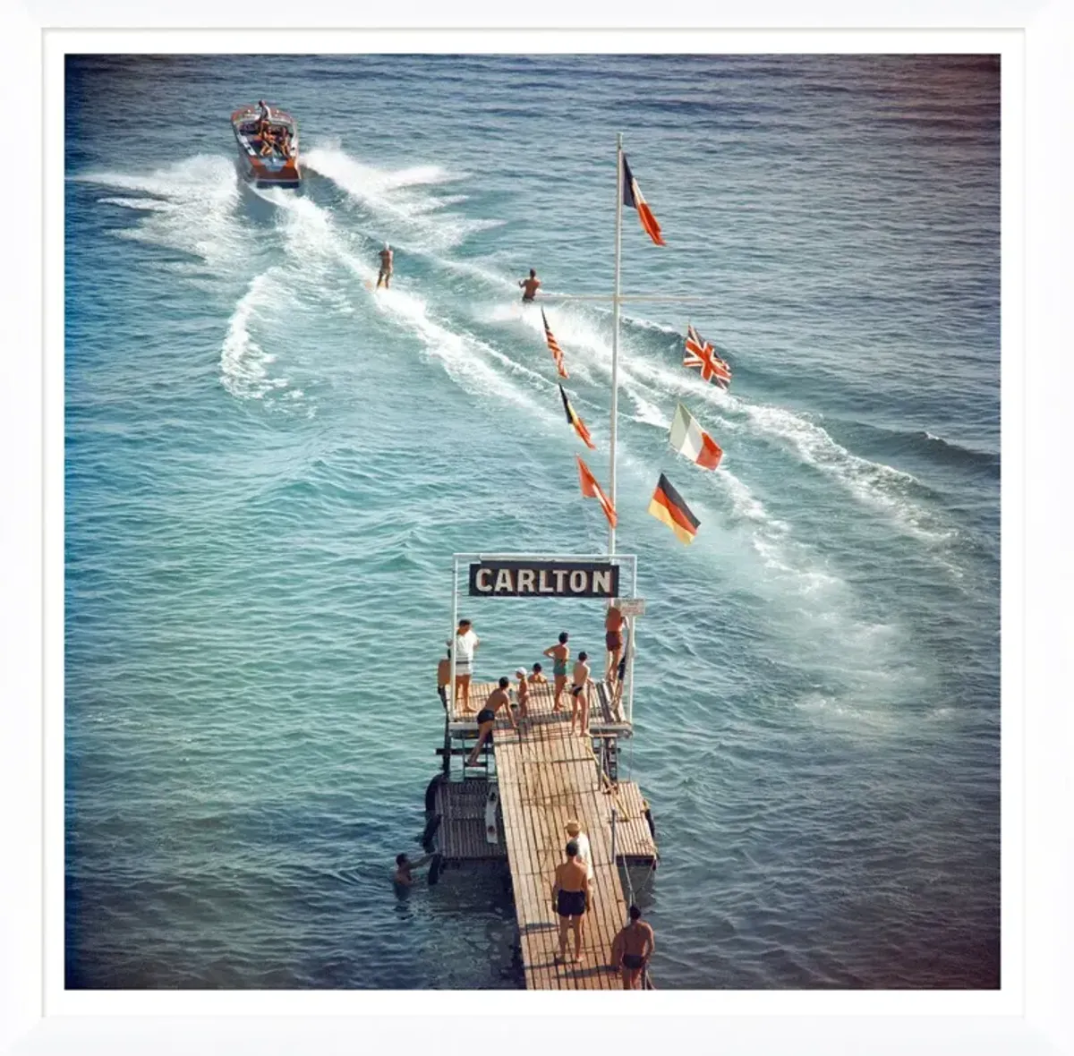 "Cannes Watersports," Slim Aarons - January 1 - 1958 Photograph - Handcrafted - Blue