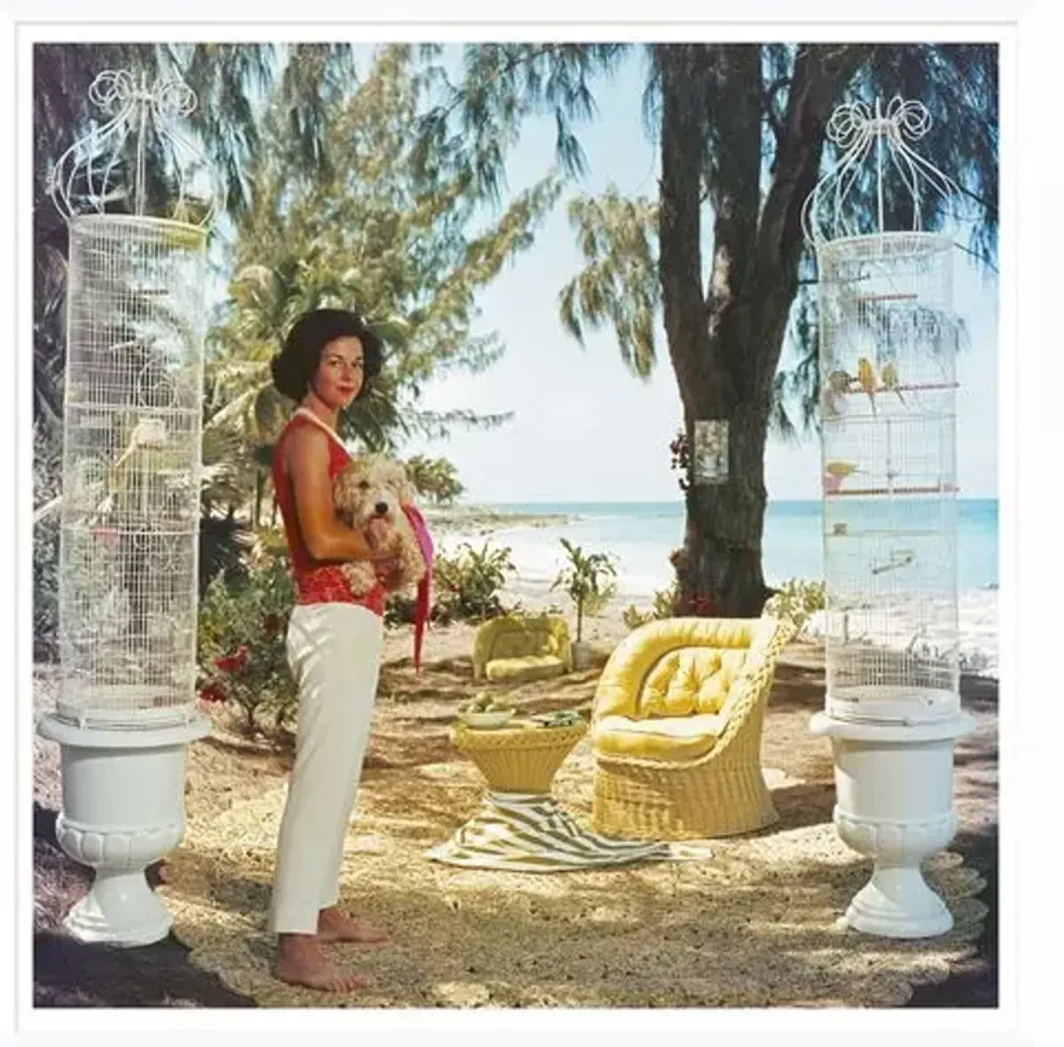 "Gloria Schiff," Slim Aarons - January 1 - 1963 Photograph - Handcrafted - Yellow