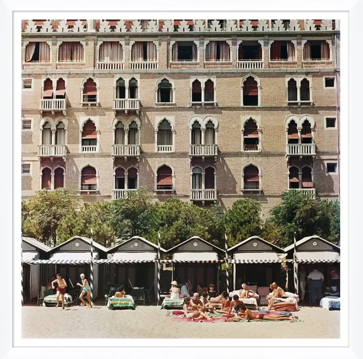 "Hotel Excelsior" - Slim Aarons - January 1 - 1957 Photograph - Handcrafted - Brown
