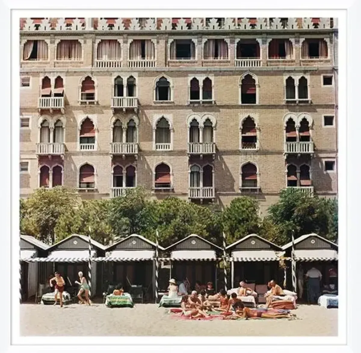 "Hotel Excelsior" - Slim Aarons - January 1 - 1957 Photograph - Handcrafted - Brown