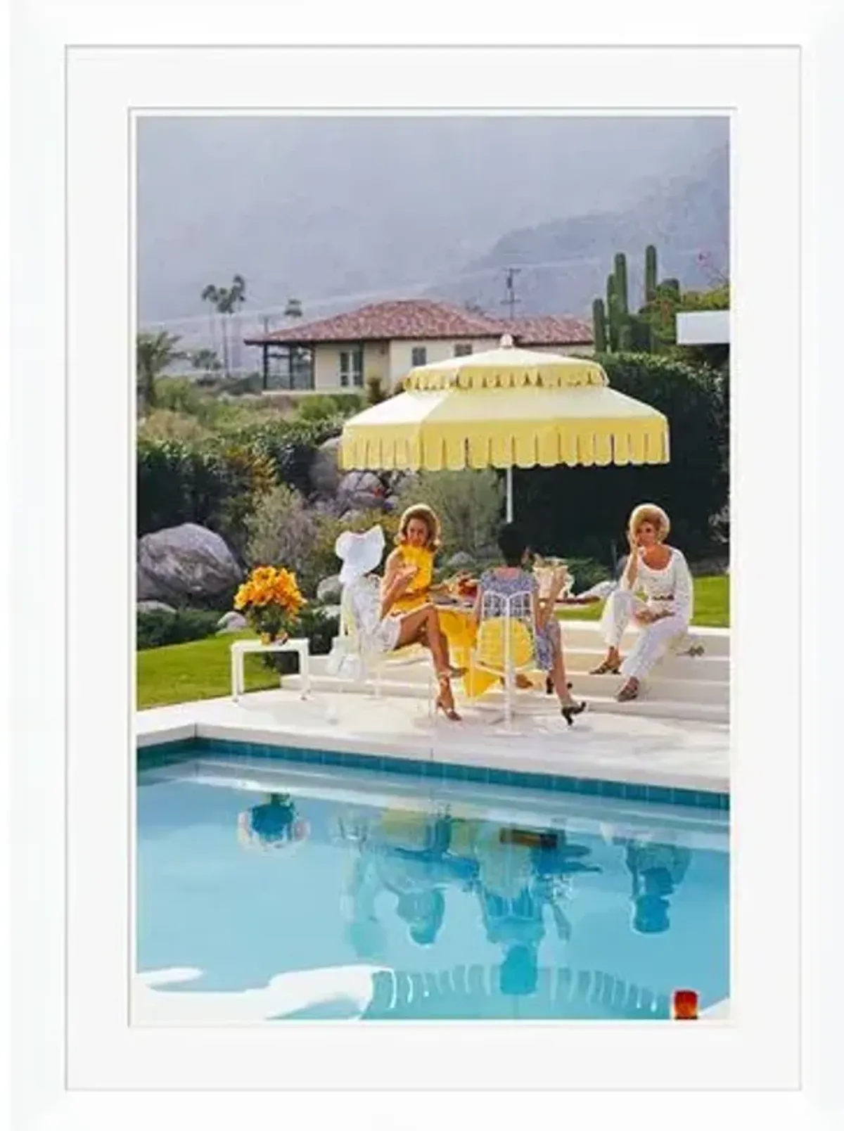 "Nelda and Friends," Slim Aarons - January 1 - 1970 Photograph - Handcrafted - Blue