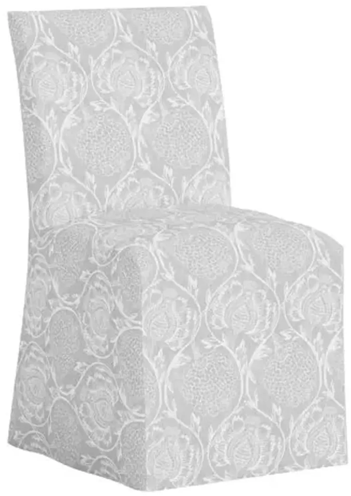 Edith Slipcover Dining Side Chair - Ranjit Floral - Gray
