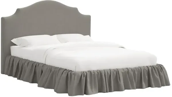Maggie Ruffle Elegant Platform Bed, Linen