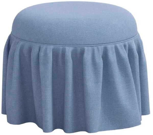 Maggie Ruffle Skirted Ottoman, Linen
