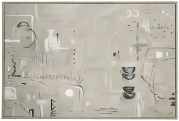 Obsidian Rhythm Painting - 40" x 60" - Gray