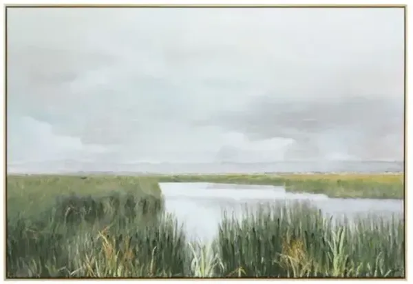 Shoreline Drift Painting - 40" x 60" - Green