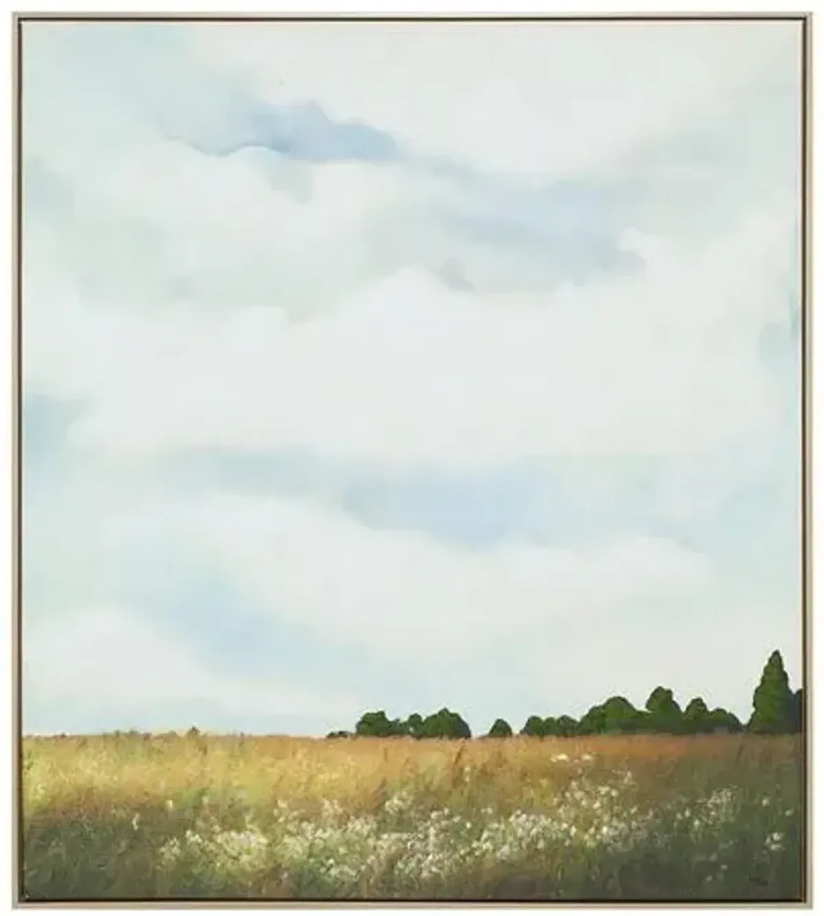 Braided Horizon Painting - 45" x 40" - Blue