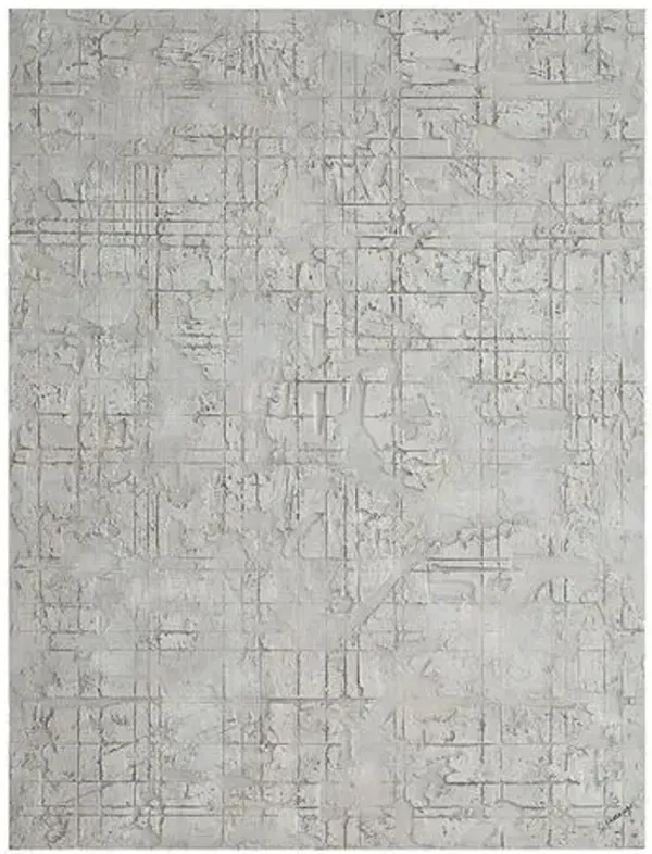 Abstract Pathways Painting - 48" x 36" - White