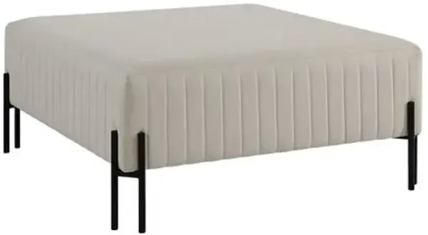 Finley Linen Bench - Natural - Beige