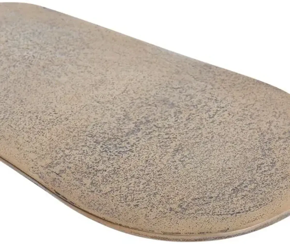 Balin Marble/Aluminum Side Table - White/Antique Brass