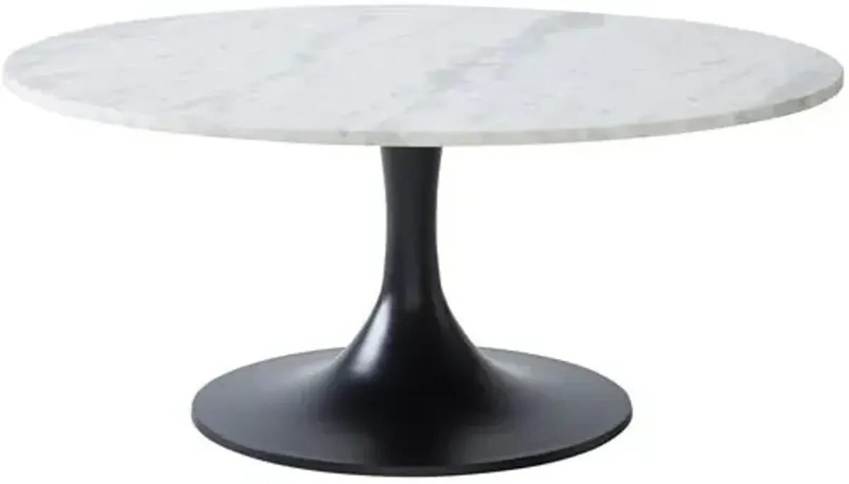Lunea Marble Top Coffee Table - White