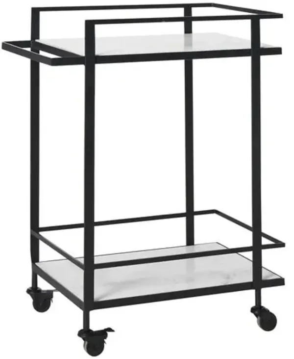 Callen Iron Bar Cart - Matte Black