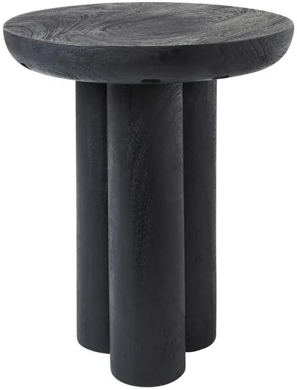 Hollis Mango Wood Round Side Table