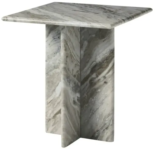 Greyson Marble Side Table, Grey