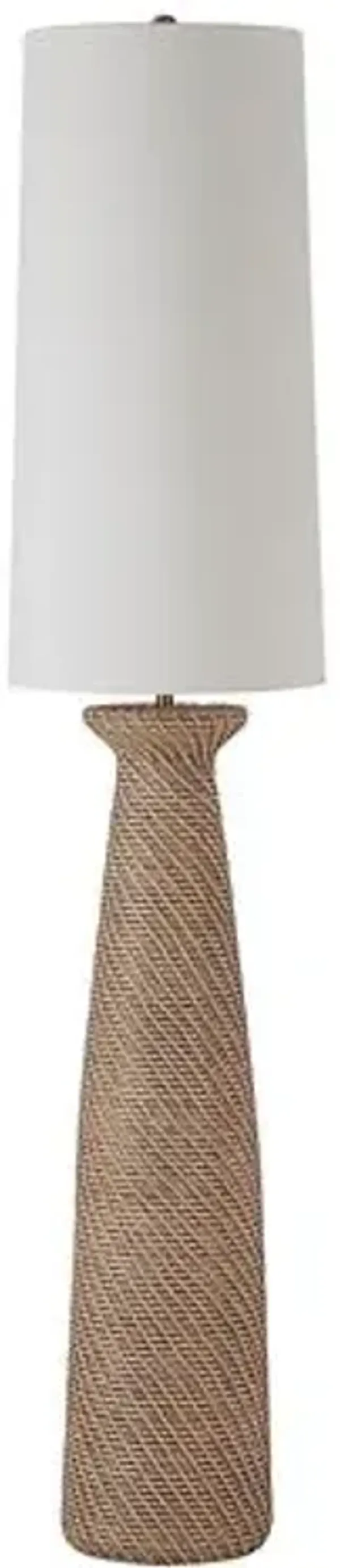 Nathal Rattan Floor Lamp - Natural/Cream