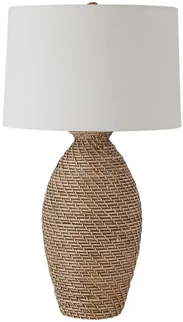 Sana Rattan Table Lamp - Natural with Black Wash - Brown