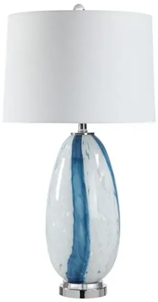 Sola Table Lamp - Clear And Blue