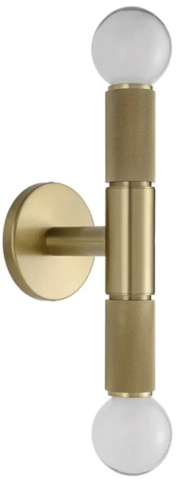 Tova Double Wall Sconce - Burnished Brass - Yellow