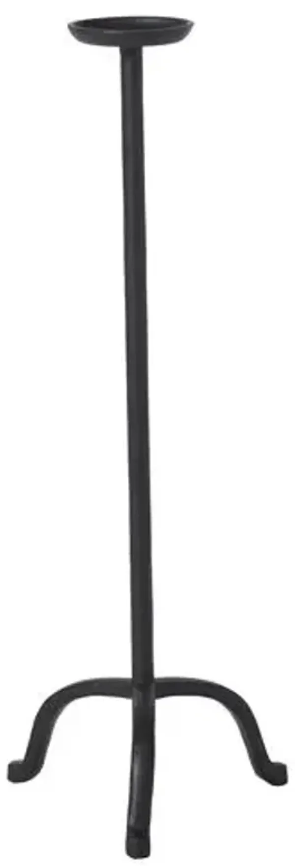 Agra 27" Cast Aluminum Candle Holder - Matte Black