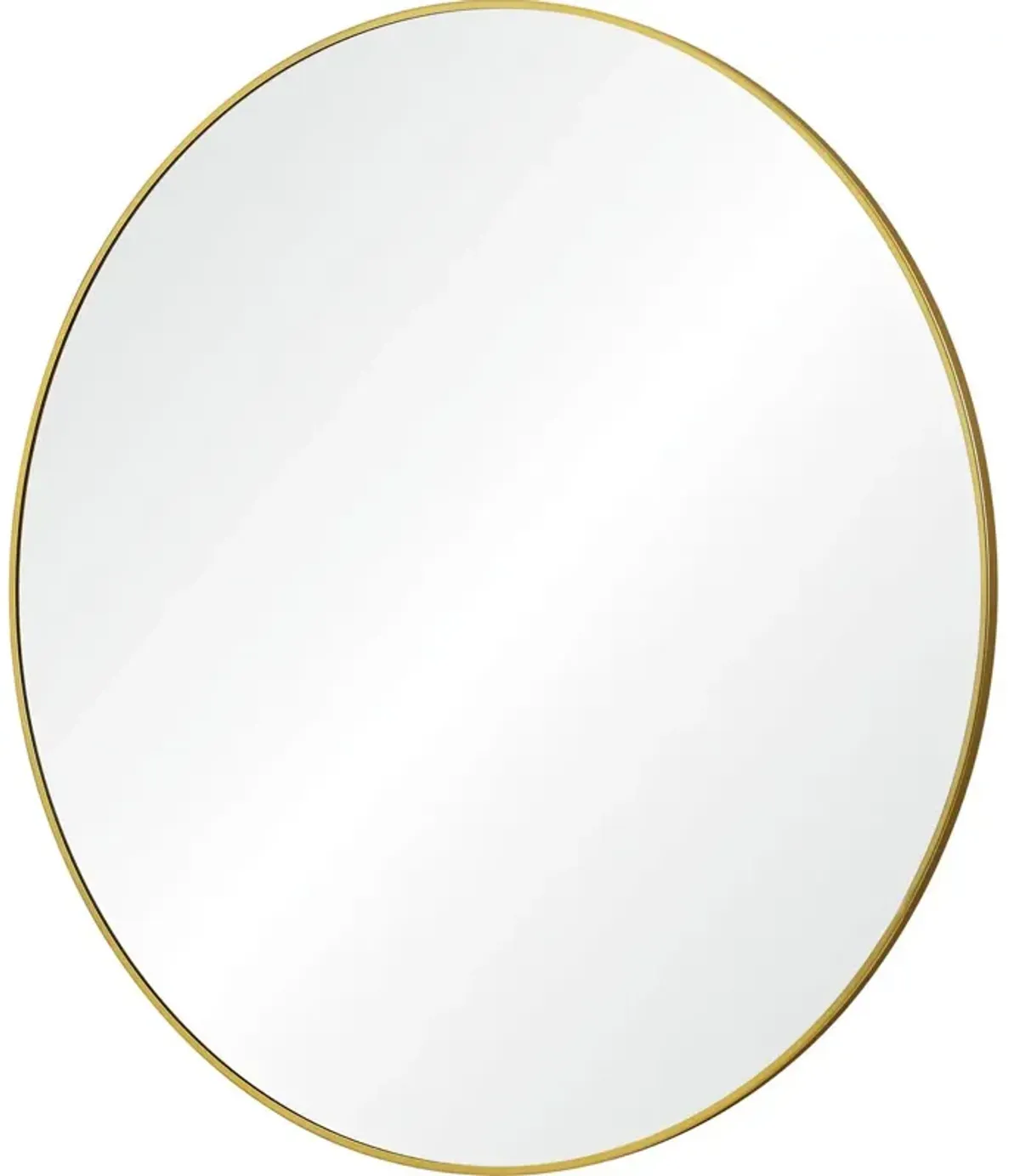 Frago 48" Iron Round Wall Mirror, Brass