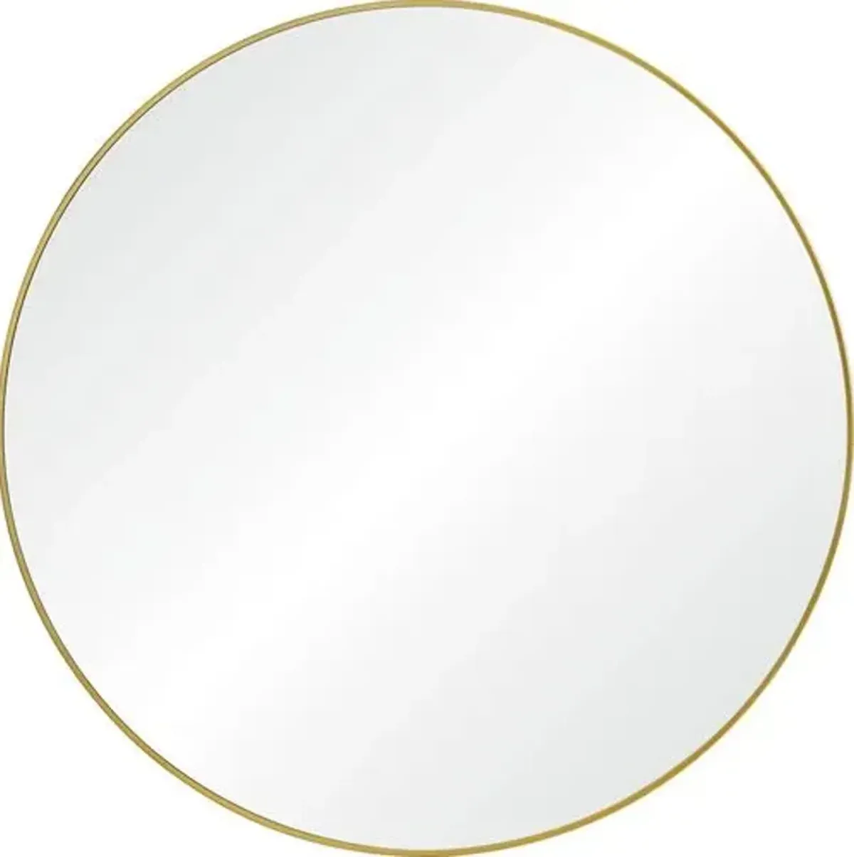 Frago 48" Iron Round Wall Mirror - Brass